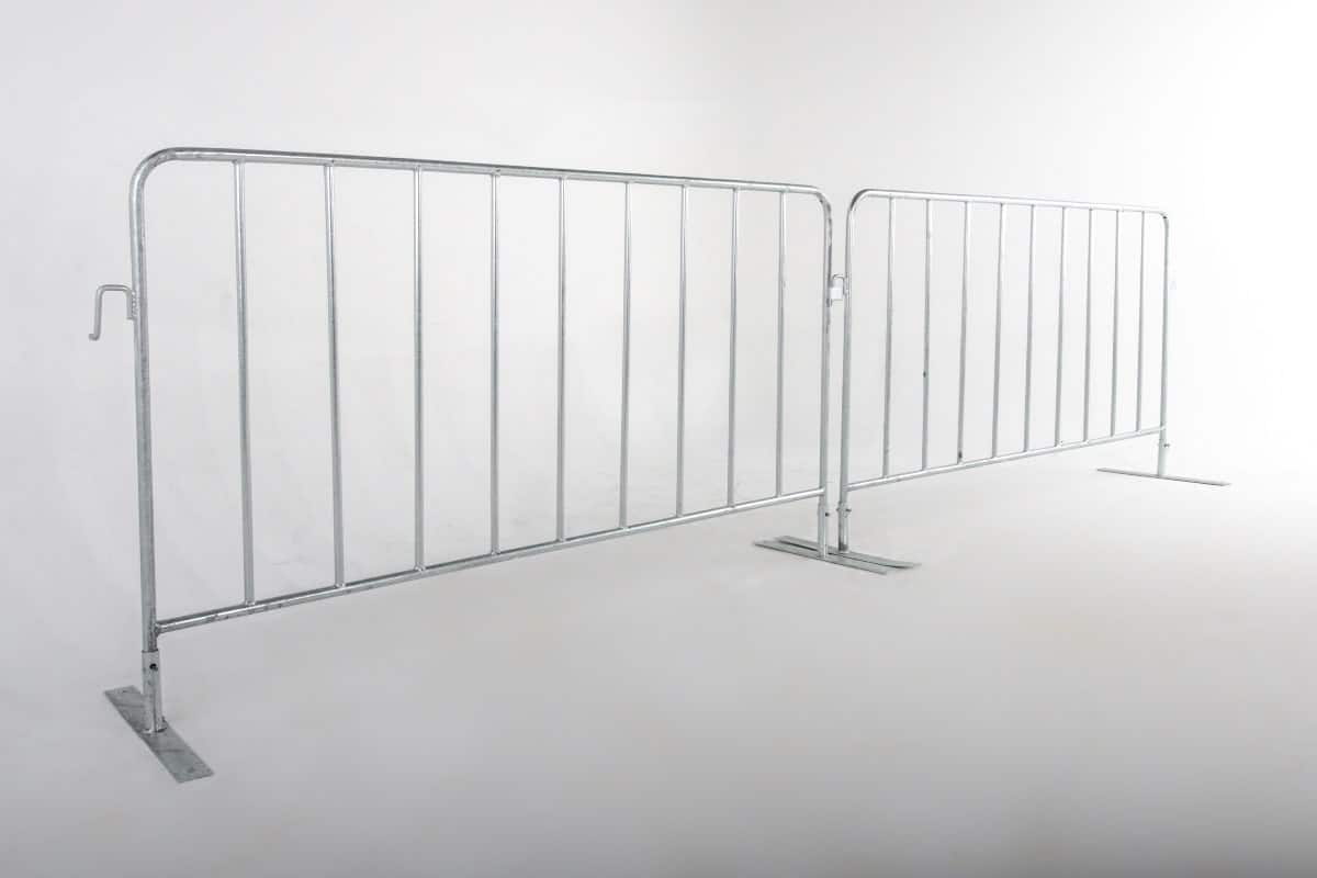 Steel crowd control barriers from TTFS.