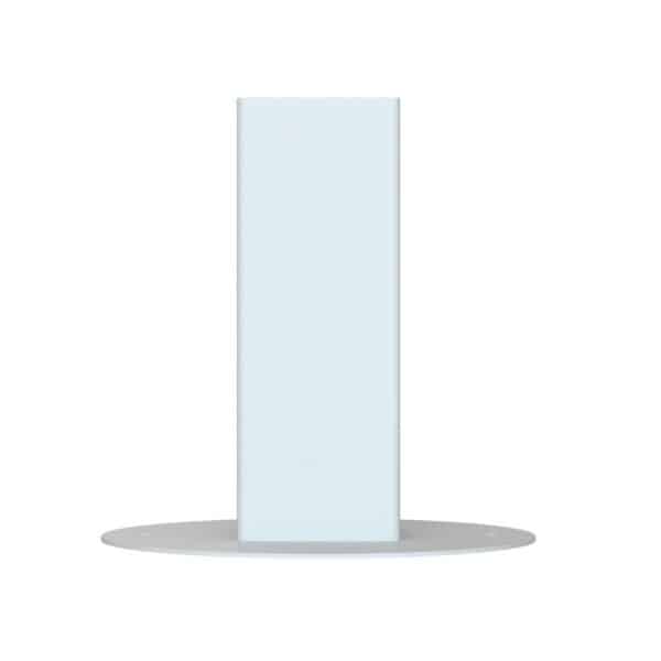 White PVC Picket Fence Foot, front view.