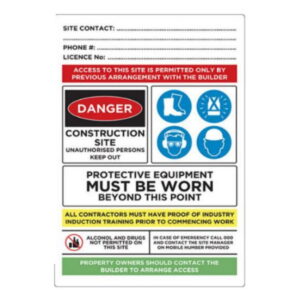 Safety Sign (Construction Site Entry).
